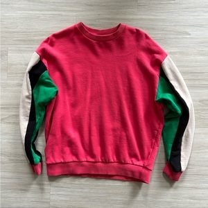 ASOS Oversized Retro Sweatshirt (Electric Pink)